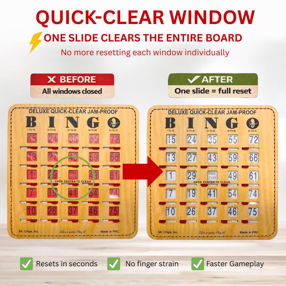 Bingo Cards with Sliding Windows 100 Pack I72172