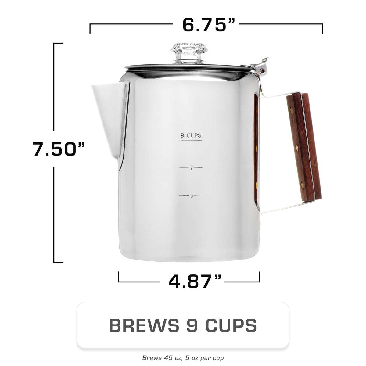 Percolator Coffee Pot with Glass Globes and Filters D490294