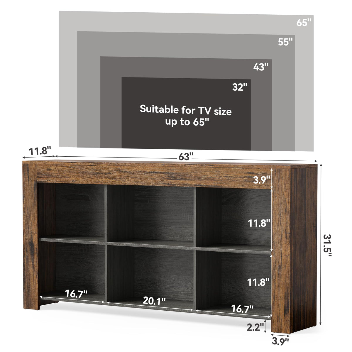 63-Inch TV Stand with Storage Q88494