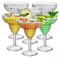 6 Pack 11oz Plastic Stemmed Margarita Glasses I9078