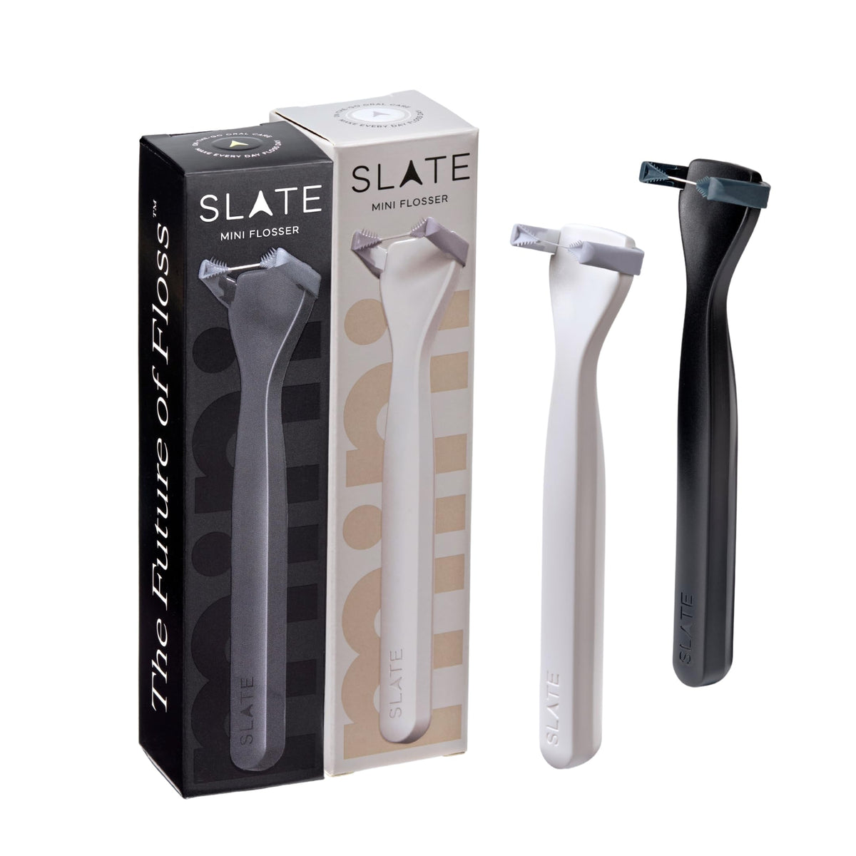 Black and White Reusable Floss Pick 2-Pack K6847