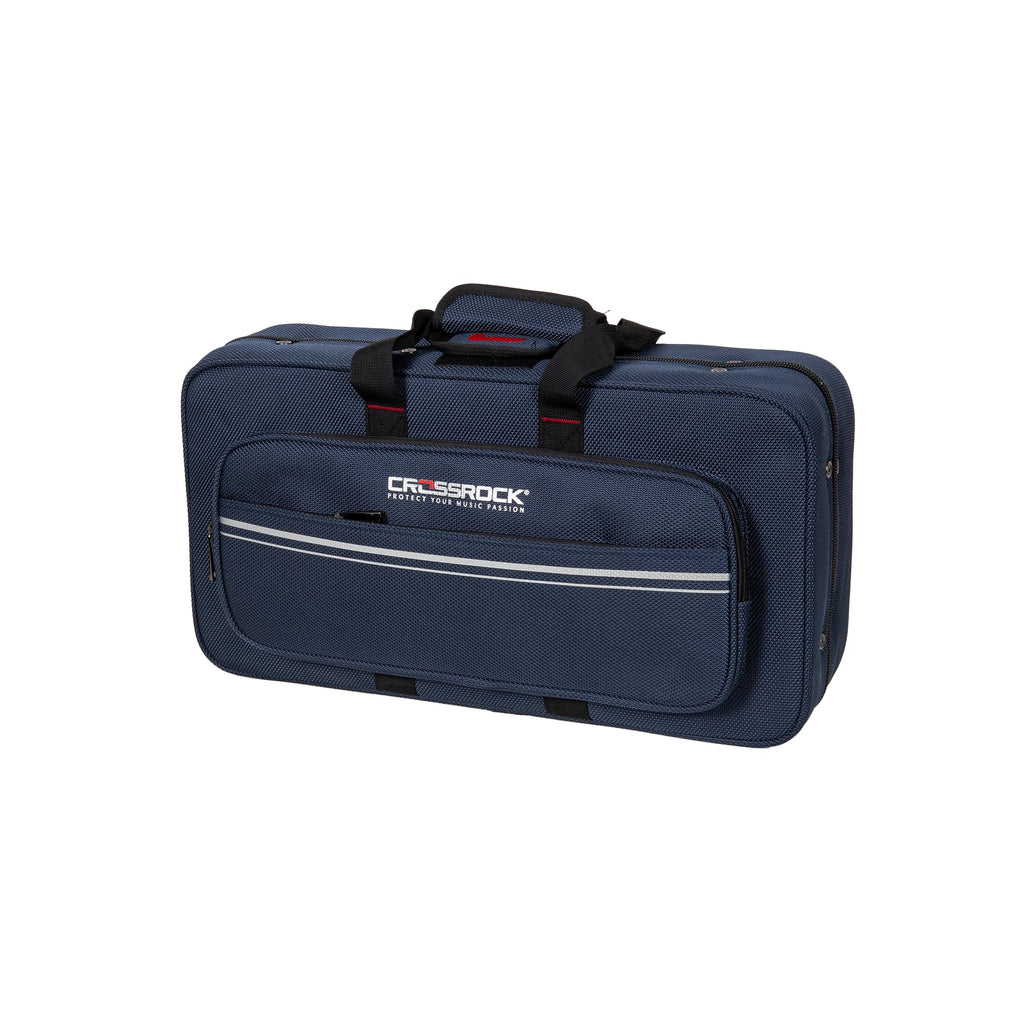 Lightweight Blue Trumpet Foam Case with Storage Pockets O294