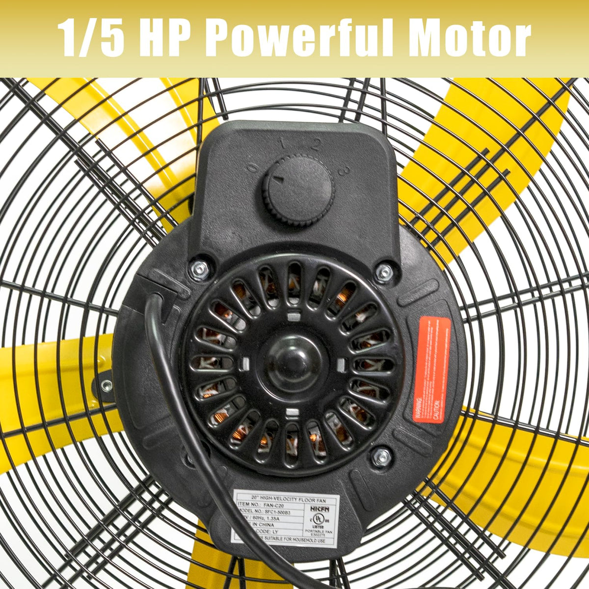 2 Pcs 20-inch 5300 CFM High Velocity Metal Floor Fan Q83196