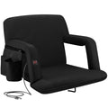 Heating Massage Reclining Stadium Seat with Arm Support B1892