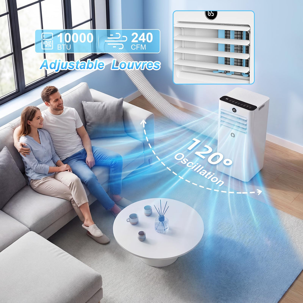 10000Btu 3 in 1 Portable Air Conditioner Y64906