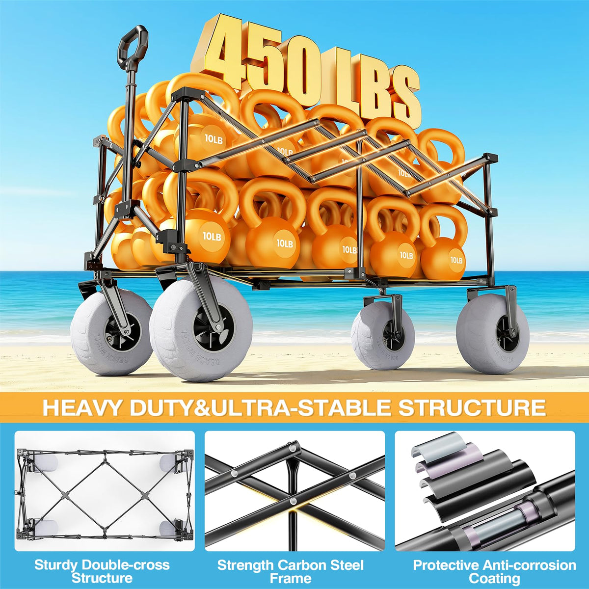 240L Beach Wagon with Balloon Wheels W6249