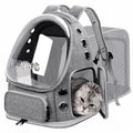 Breathable Cat Bubble Backpack Large Space Pet Carrier Backpack Expandable for Kitty Dog, Foldable Airline Approved Cat Backpack, Transparent PetTravel Backpack Up to 20 lbs (Green) (Grey) D1557