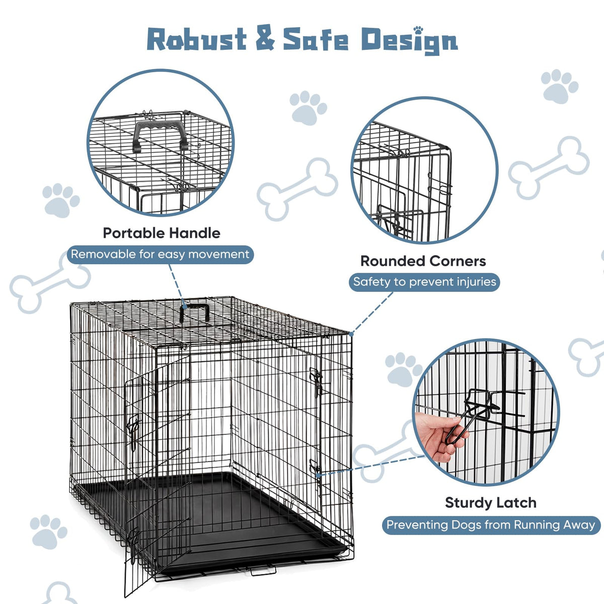 48 Inch Foldable Dog Crate H172
