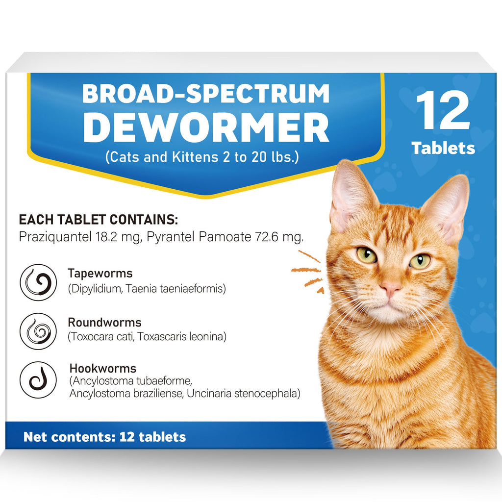 Pyrantel Pamoate Praziquantel Dewormer Tablets for Cats & Dogs H212458