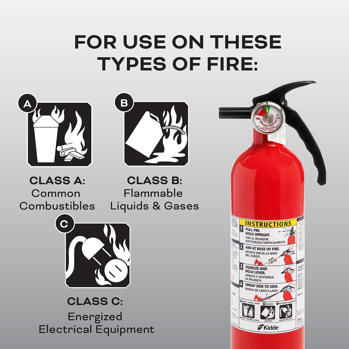 Kitchen + Home Fire Extinguisher Set F73426