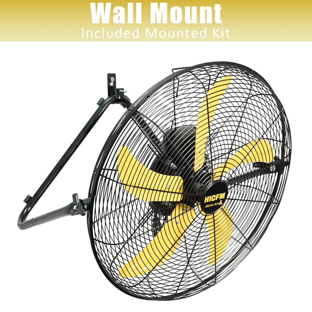 2 Pcs 20-inch 5300 CFM High Velocity Metal Floor Fan Q83196