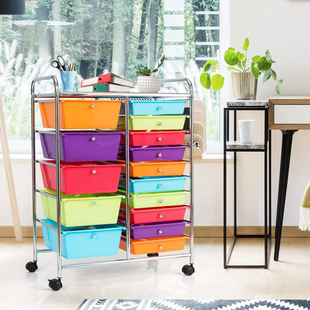 15 Drawer Rolling Storage Cart L3562