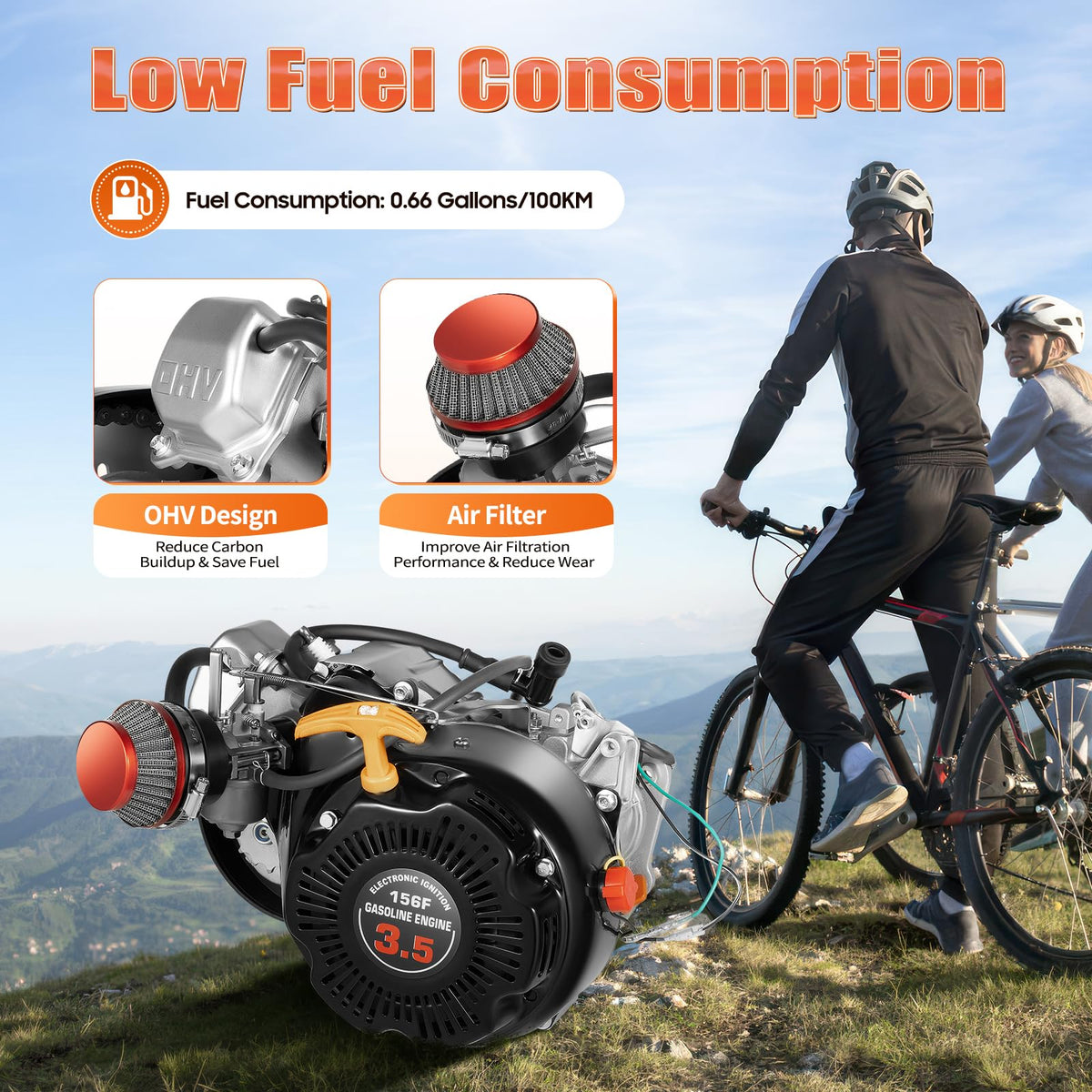 4-Stroke Bike Motor Kit with Chain Drive B93379