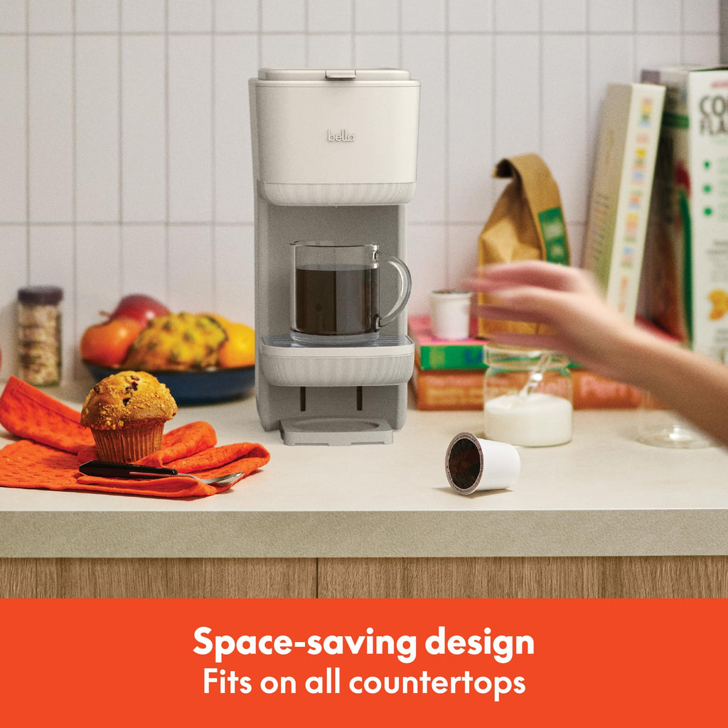 Single Serve Coffee Maker, K Cup & Coffee Ground Compatible C368350