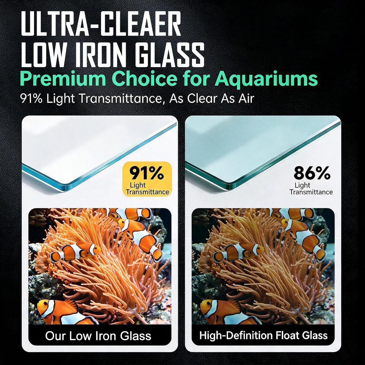 15 Gallon Ultra-Clear Rimless Glass Aquarium Fish Tank N4605