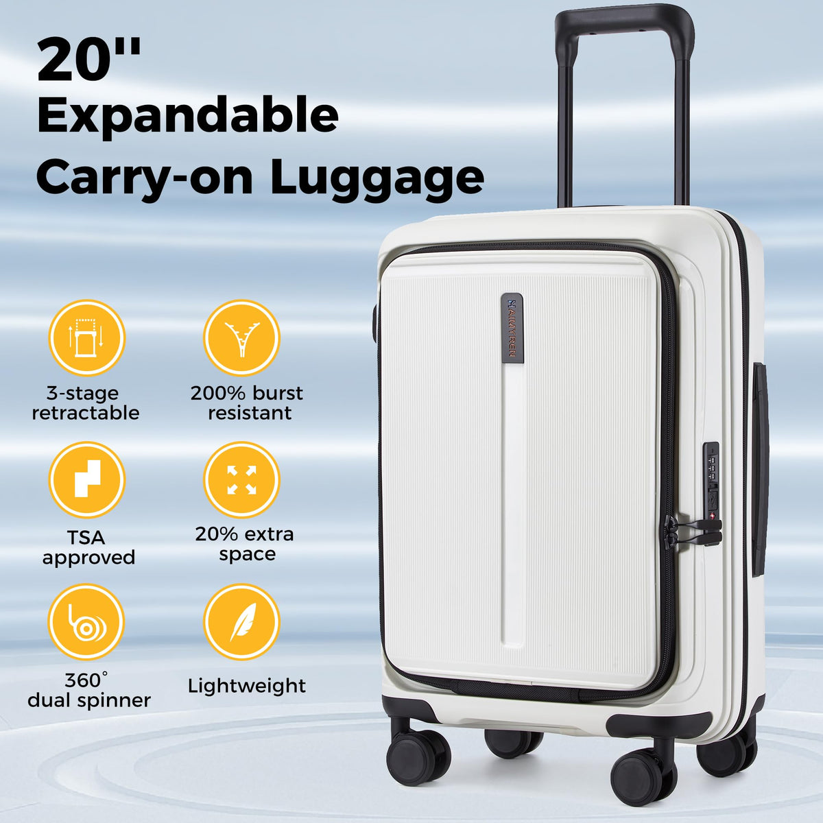 20-Inch Hardside Carry On Luggage P1769