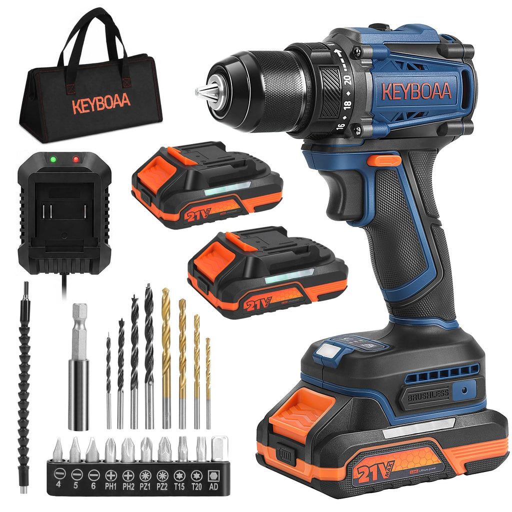 Cordless Drill Set with 2 Batteries E1398