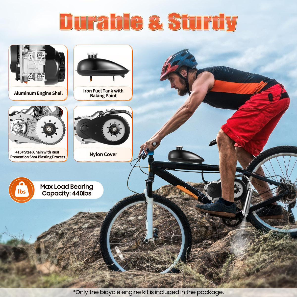 4-Stroke Bike Motor Kit with Chain Drive B93379
