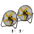 2 Pcs 20-inch 5300 CFM High Velocity Metal Floor Fan Q83196