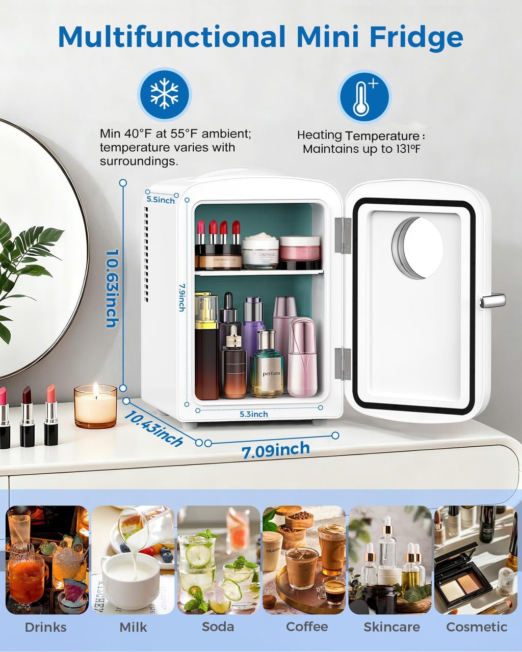 White Mini Fridge S63720