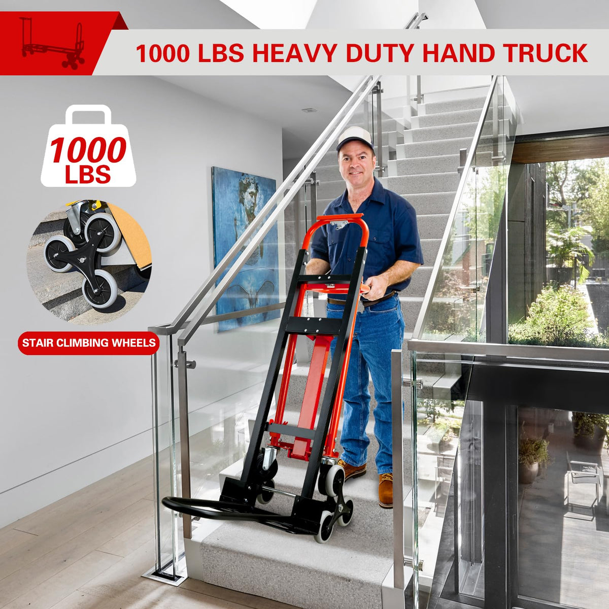 Stair Climbing Dolly Cart with Wheels J186749