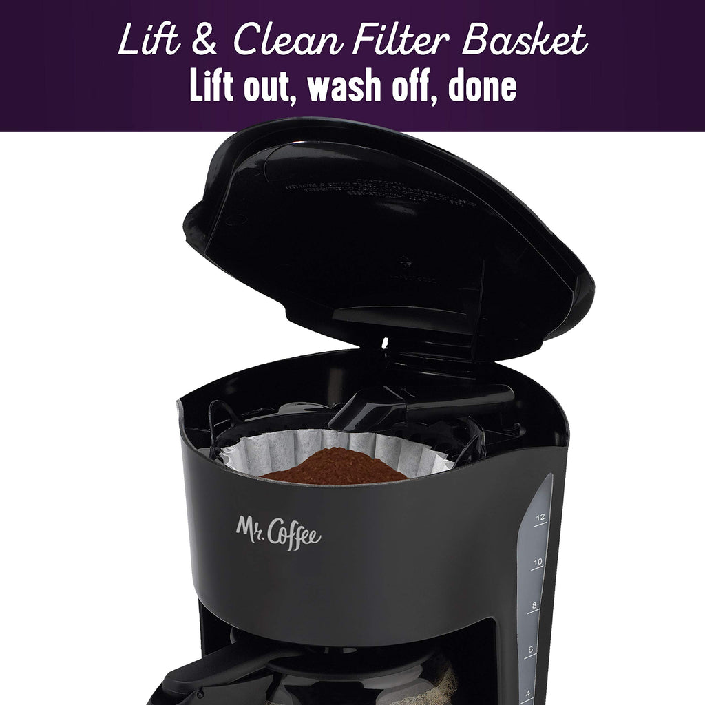 Black 12 Cup Coffee Maker with Glass Carafe Y383570