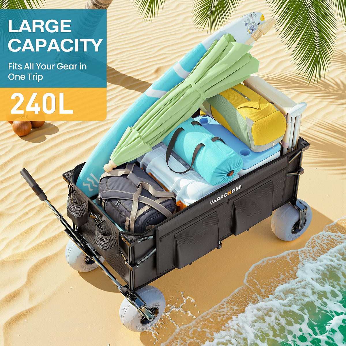 240L Beach Wagon with Balloon Wheels W6249