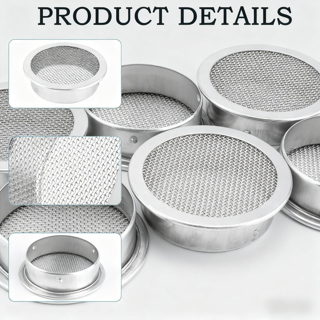 2 Inch Round Open Screen Vent Aluminum Mill Finish 8 Pack Z666417