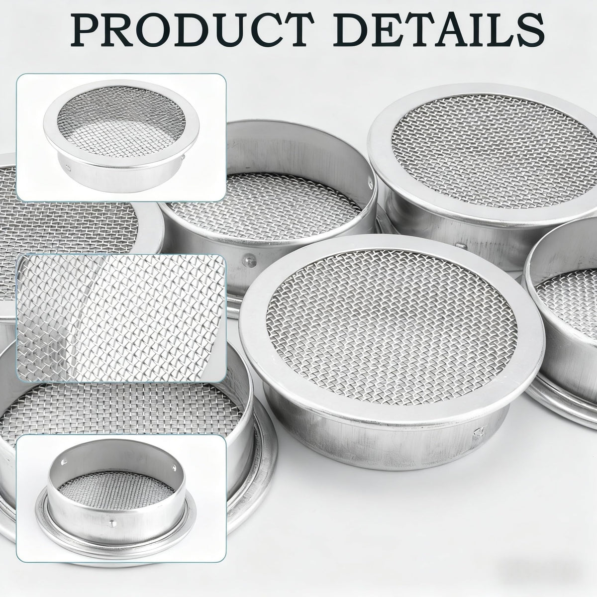 2 Inch Round Open Screen Vent Aluminum Mill Finish 8 Pack Z666417