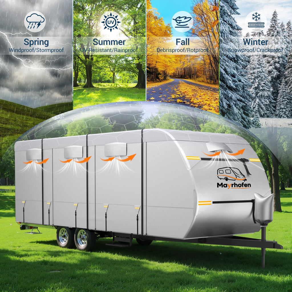 600D Oxford Fabric 22-24ft Travel Trailer Cover S42833