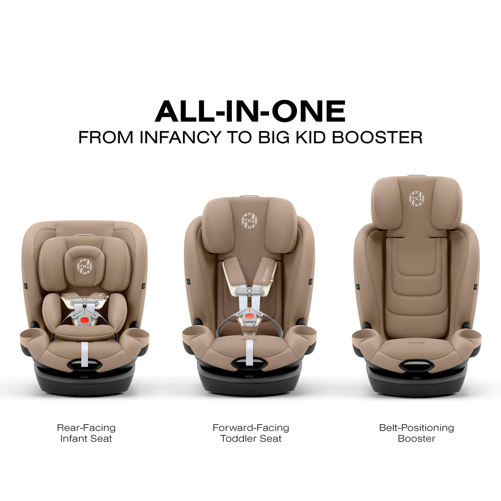Rotating All-in-One Convertible Car Seat, Almond Beige O601917