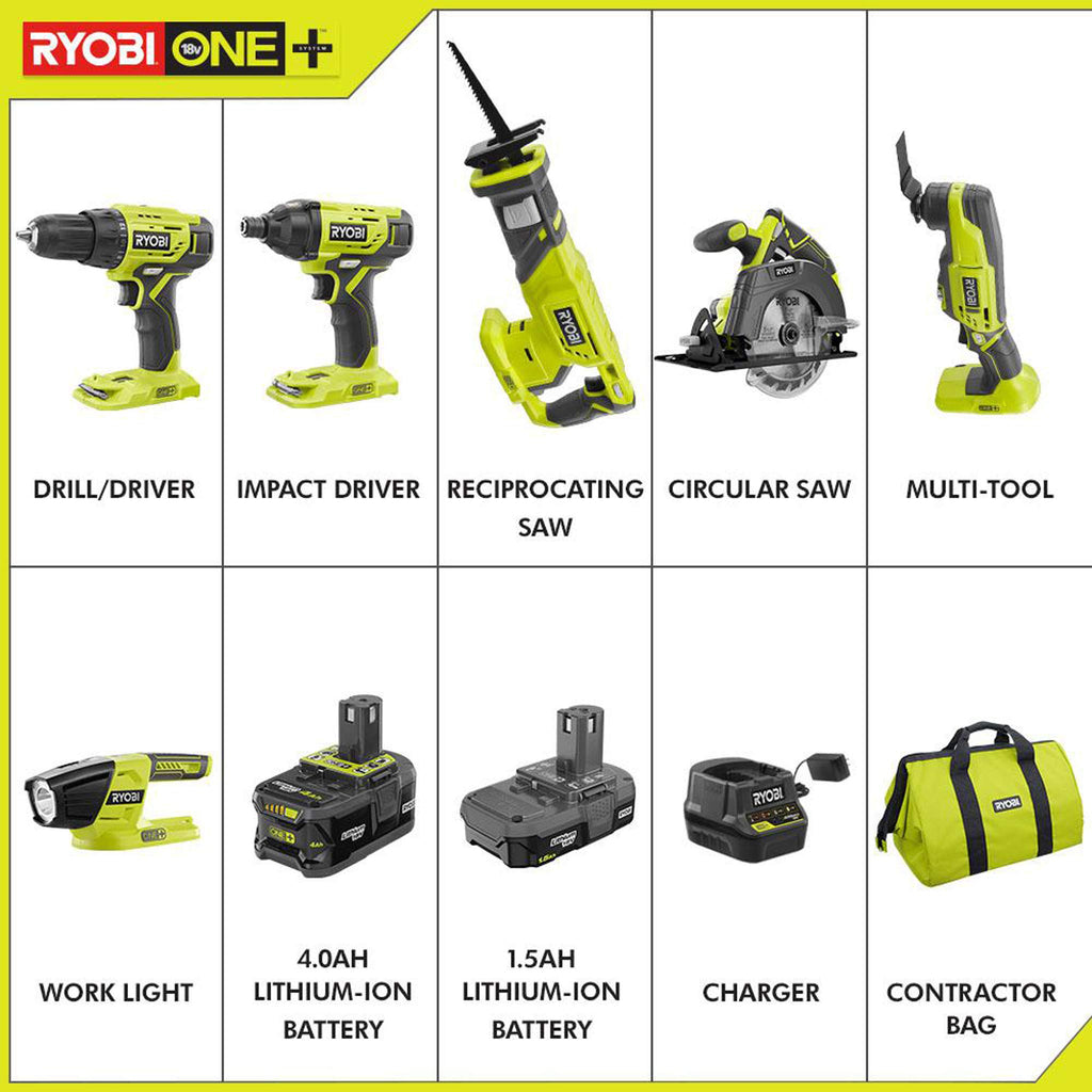 18V Lithium Ion 6 Tool Combo Kit Q9106