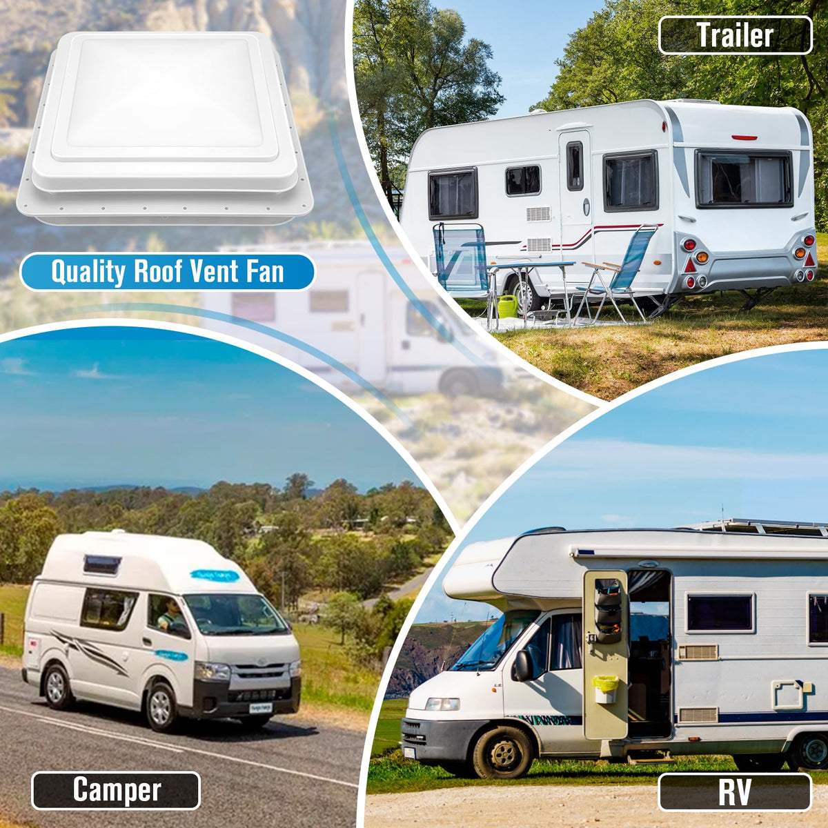 14x14 RV Roof Vent S43527