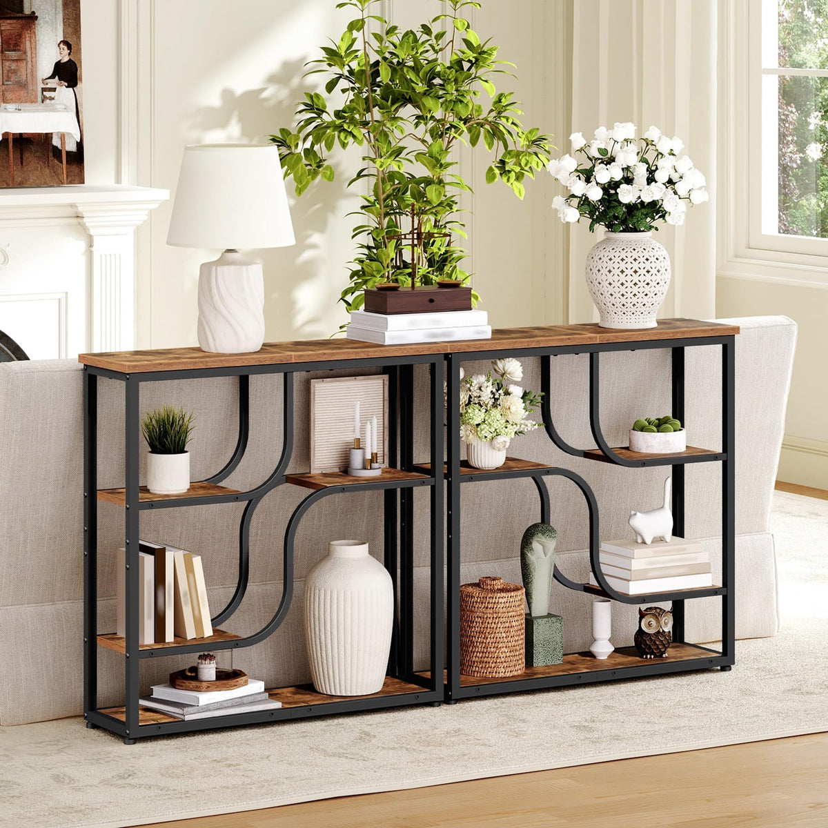29.5" 5-Tier Narrow Console Table P6669
