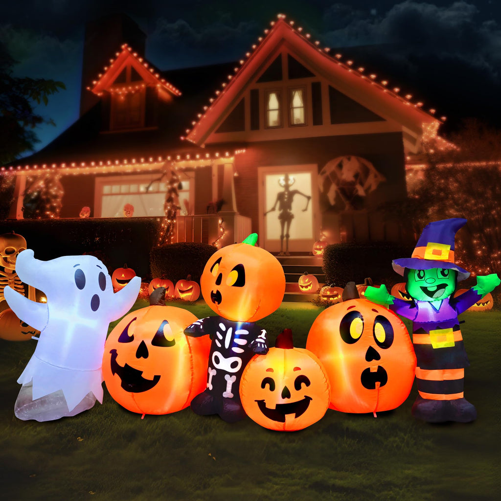 8 ft Inflatable Halloween Decoration with LEDs Y6937