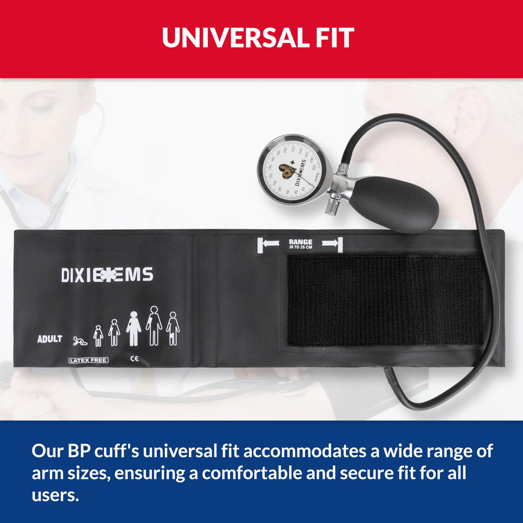 Black Aneroid Sphygmomanometer Blood Pressure Cuff G9666