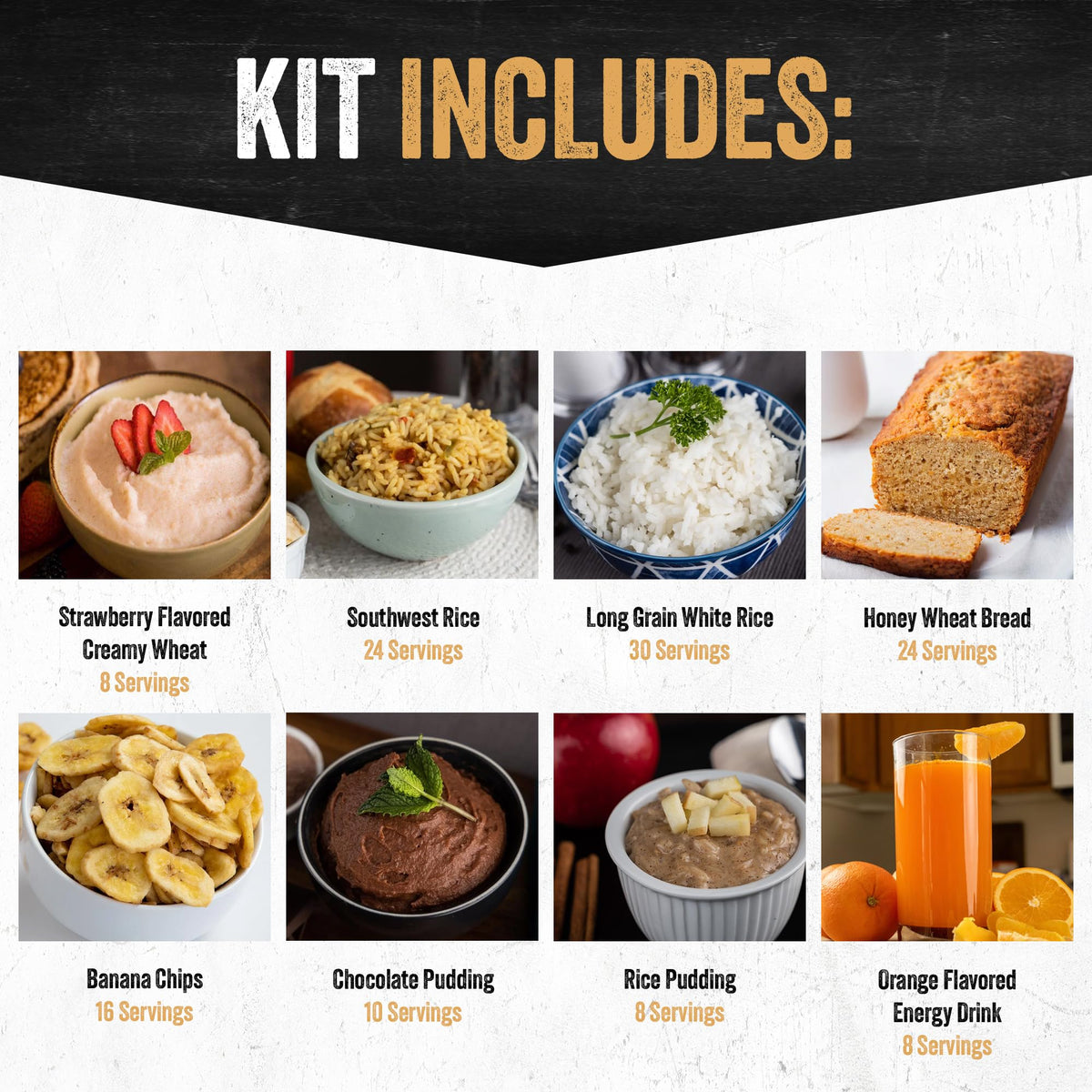 4-Week Emergency Food Supply 250 Servings Non-Perishable L38890
