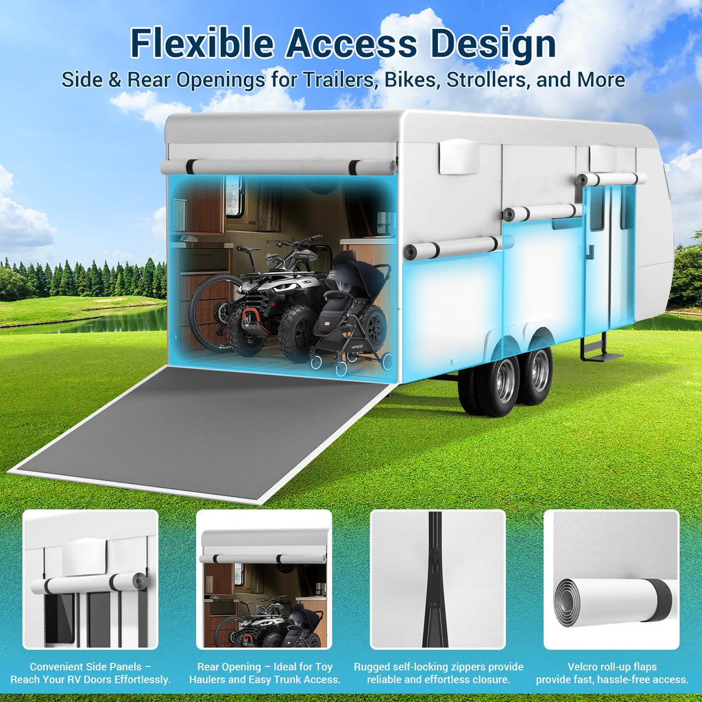 600D Oxford Fabric 22-24ft Travel Trailer Cover S42833