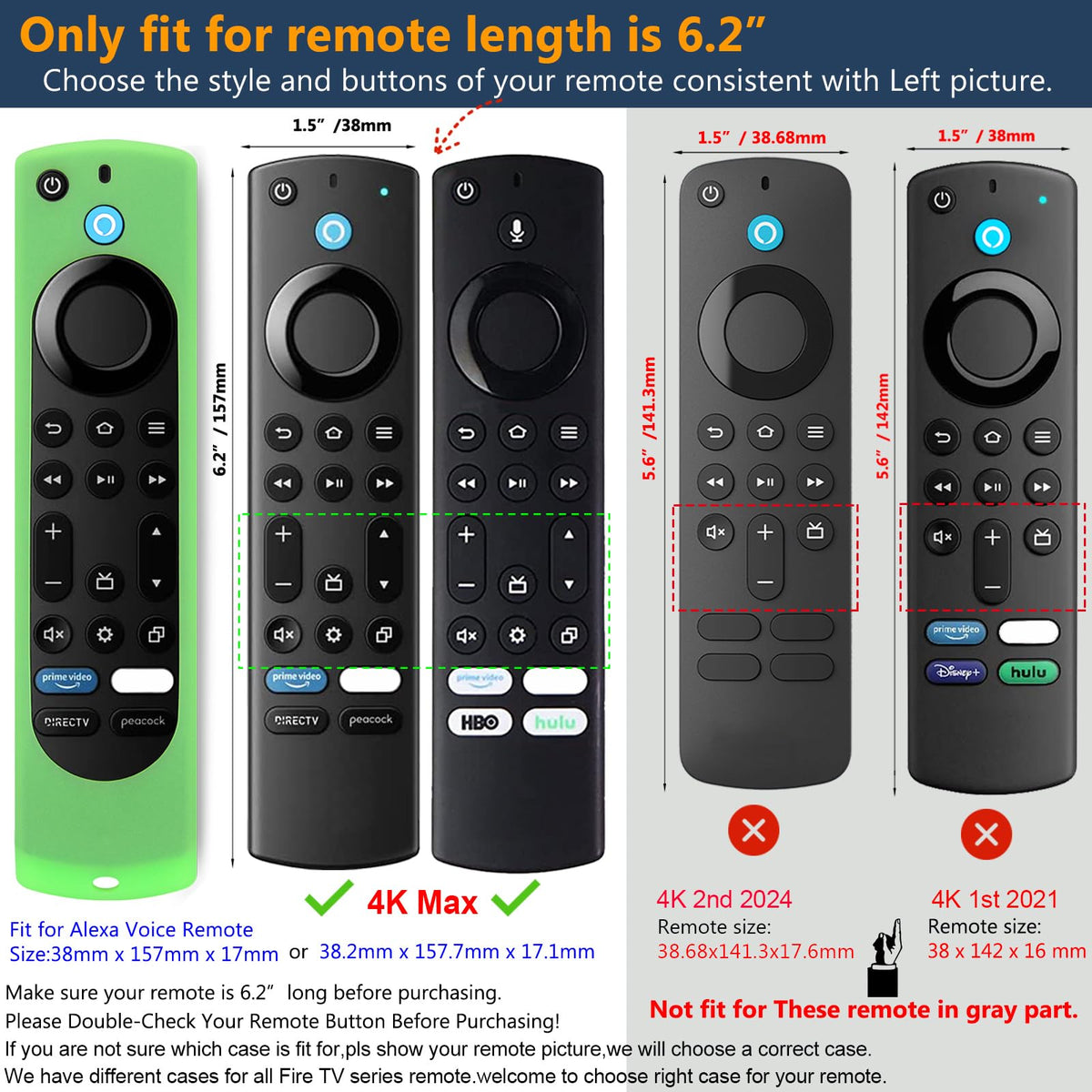Silicone Remote Case 2pcs Nightglow Green and Blue X65540