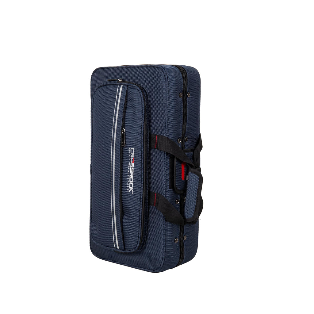 Lightweight Blue Trumpet Foam Case with Storage Pockets O294