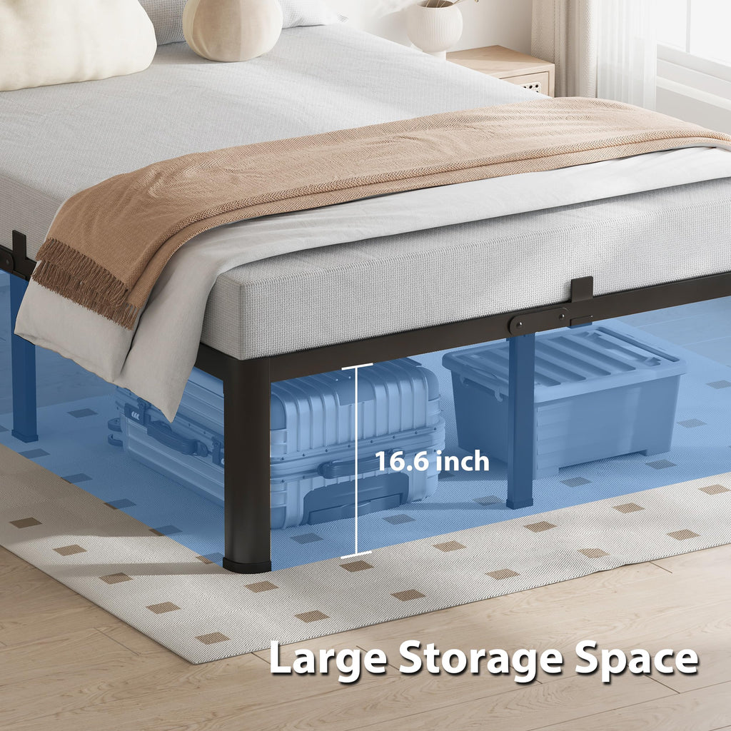 18 Inch Queen Bed Frame with Round Corners H41109