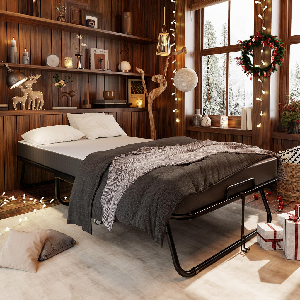 Folding Bed with 5 Inch Memory Foam Mattress L16086