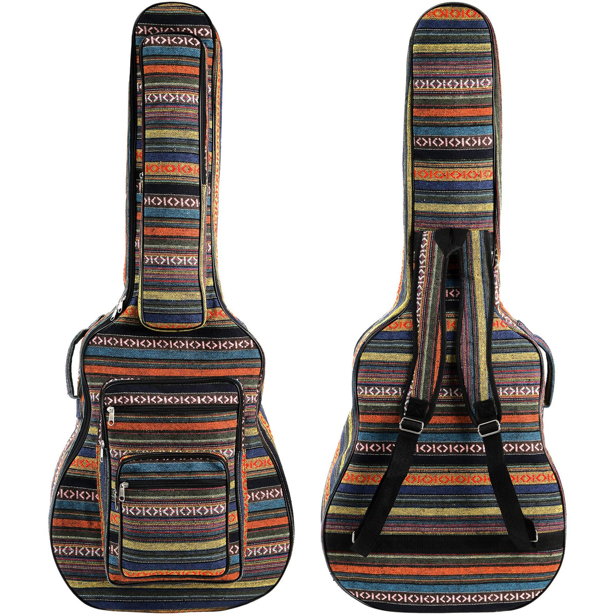 43 Inch Acoustic Guitar Gig Bag with Backpack Strap and 5 Pockets F518