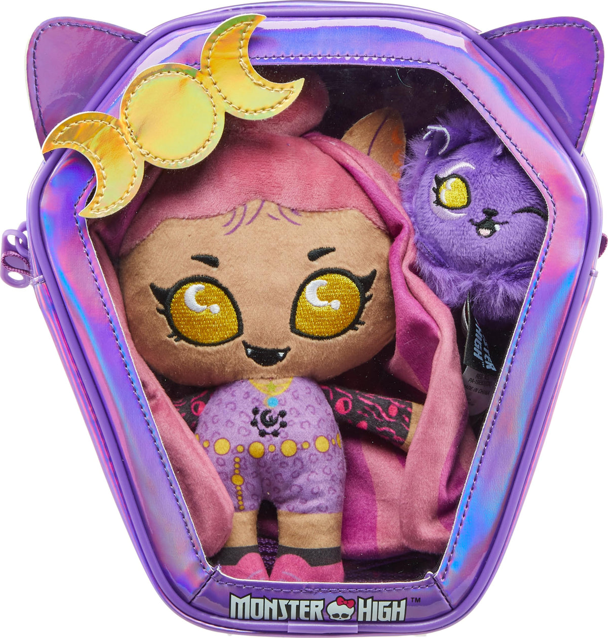 Plush Doll Set with Pet Dog and Backpack Z78266